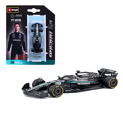 Bburago 1:64 Mercedes AMG Petronas F1 W16 #63 George Russell – Official Diecast Model Car