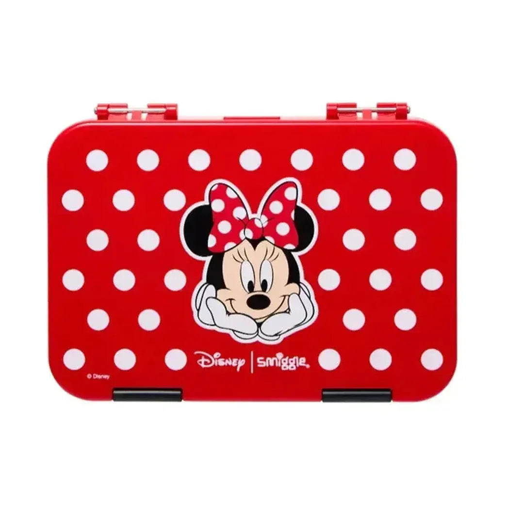 Smiggle Happy Medium Bento Lunchbox 758ml – Leakproof Kids Bento Box (Minnie Mouse)