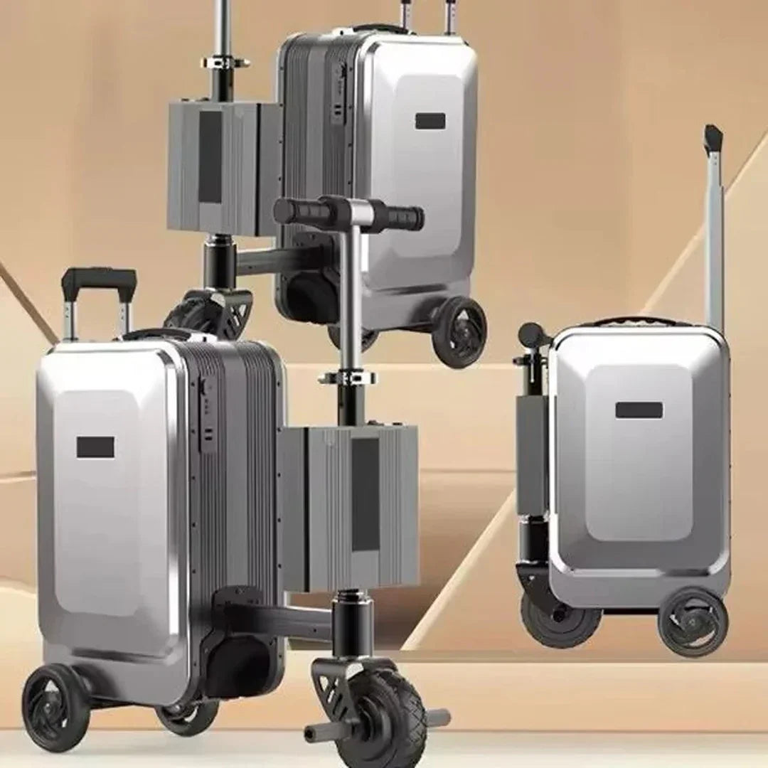 Smart Electric 20 inch Ride-On Luggage with Removable Battery & Front Drive Wheel - Black