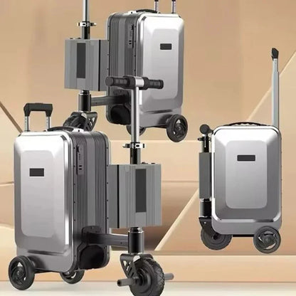 Smart Electric 20 inch Ride-On Luggage with Removable Battery & Front Drive Wheel - Black