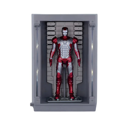 ZD Toys Iron Man Hall of Armor – Mark 05 (4-Inch Figure) Light-Up Display Chamber | Premium Collectible Suit with LED Armor Pod