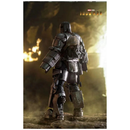 ZD Toys Iron Man MK 1 – 7-Inch Action Figure with Hall of Armor | Hologram Light-Up Display | Marvel 1:10 Collector Edition