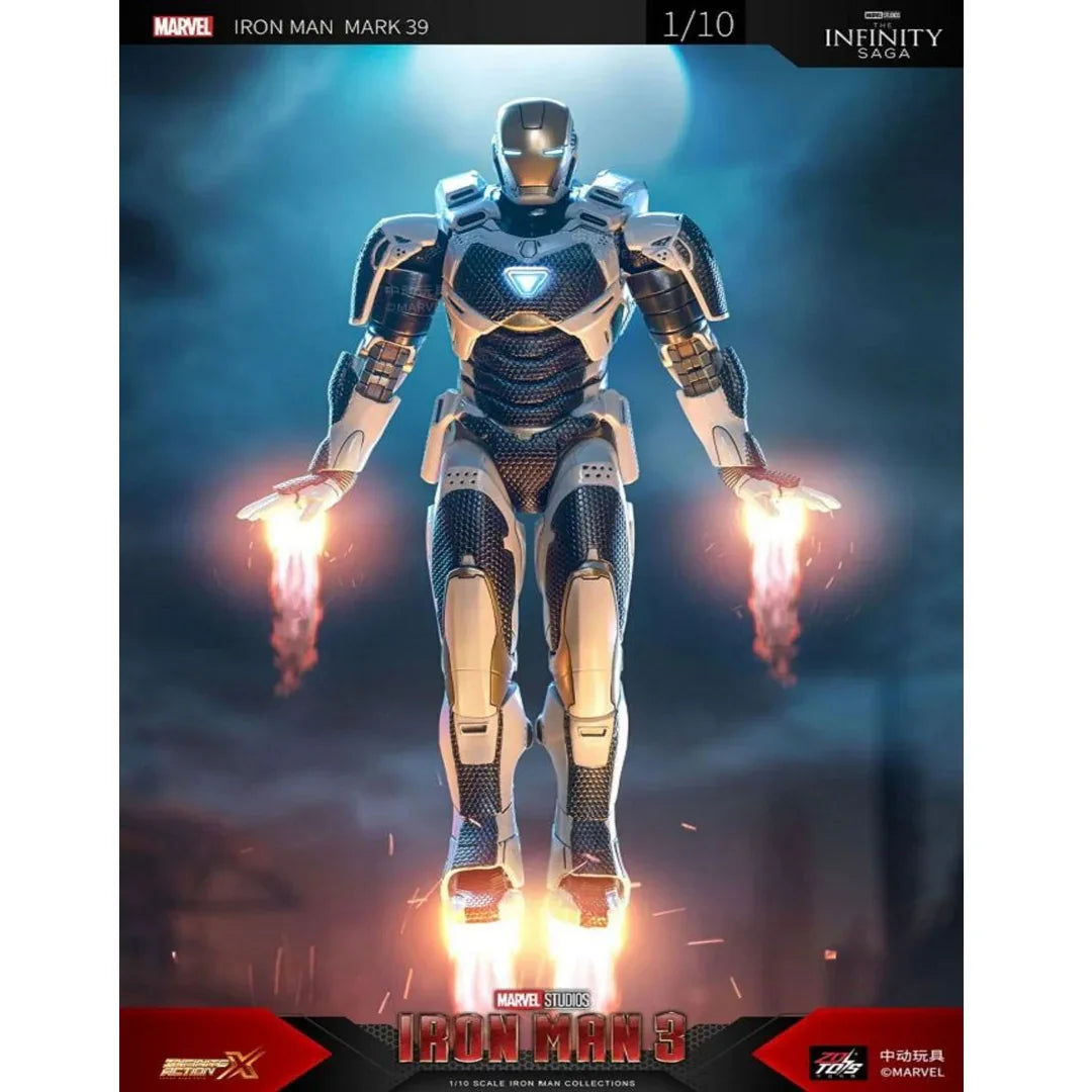 ZD Toys 1/10 Iron Man Mark XXXIX (Mark 39 Gemini) Action Figure – Marvel Studios Collectible - Jaiman Toys