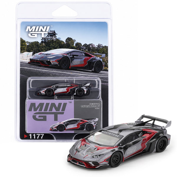 Mini GT 1:64 (Blister Pack) LB★WORKS Lamborghini Huracán GT RONIN Die-Cast Model Car | Premium Liberty Walk Collectible