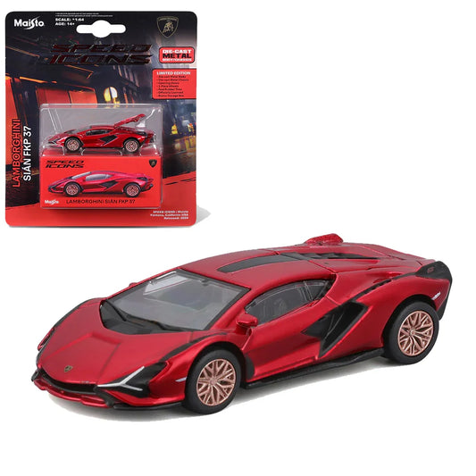Maisto Speed Icons Lamborghini Sián FKP 37 Red – 1:64 Scale Licensed Die‑Cast Hypercar - Jaiman Toys