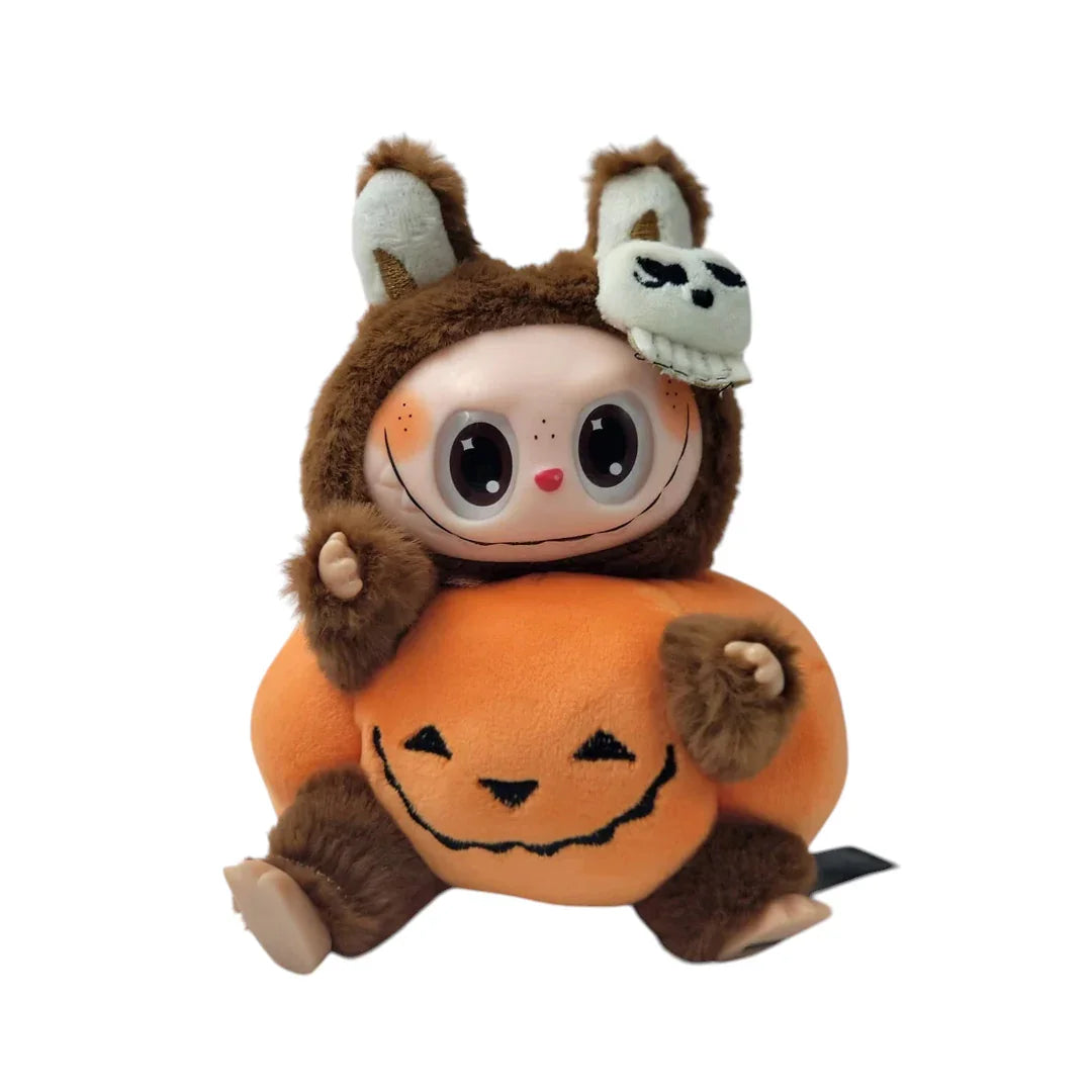 LABUBU Happy Halloween Party – Sitting Pumpkin Vinyl Plush Pendant - Jaiman Toys