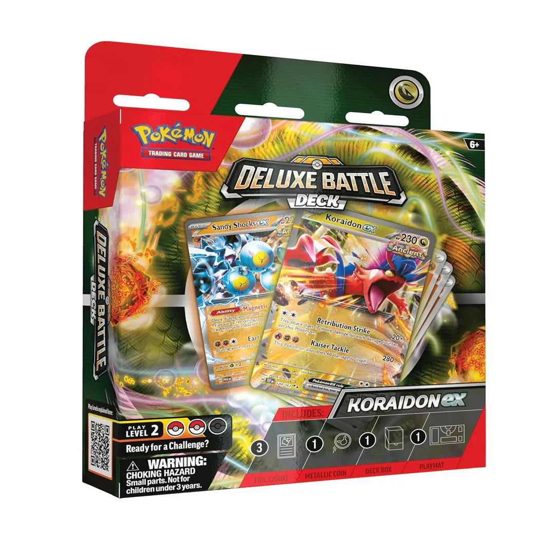 Original Pokémon TCG Koraidon EX Deluxe Battle Deck | 60-Card Ready-to-Play Deck for Kids & Collectors