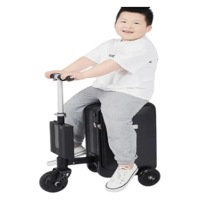 Smart Electric 20 inch Ride-On Luggage with Removable Battery & Front Drive Wheel - Black