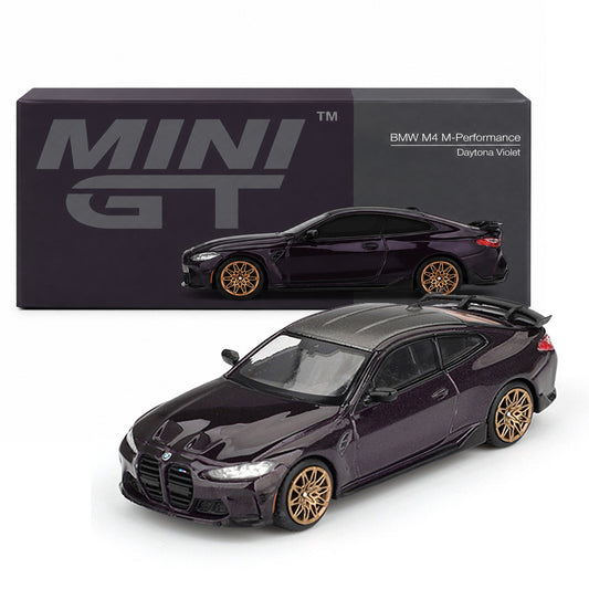 Mini GT 1:64 BMW M4 M Performance Daytona Violet Die-Cast Model Car | Premium BMW Collectible