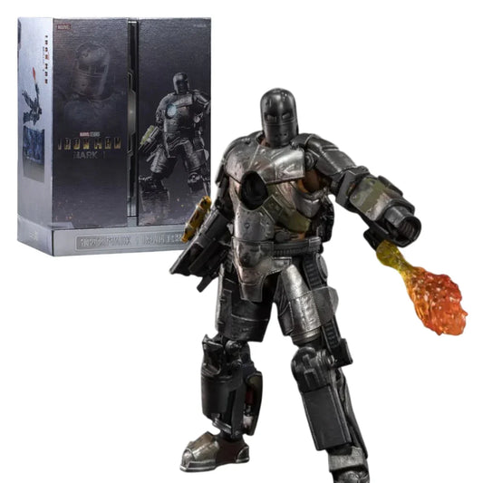 ZD Toys Iron Man MK 1 – 7-Inch Action Figure with Hall of Armor | Hologram Light-Up Display | Marvel 1:10 Collector Edition