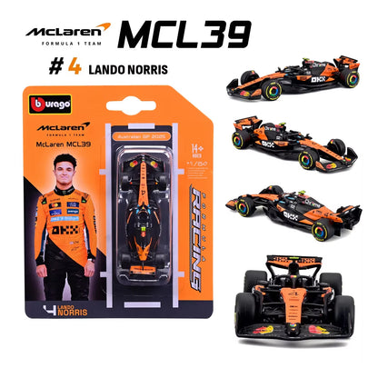 Bburago F1 Die-Cast Series Pack of 5 – 1:64 Scale Formula 1 Cars (McLaren, Red Bull, Mercedes, Ferrari)