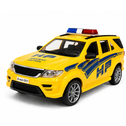 Emergency Squad Fortura Highway Patrol Police SUV Toy Car | Friction Powered Police Vehicle with Free-Rolling Wheels for Kids | BGX