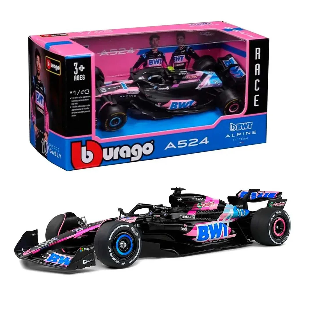 BURAGO Alpine A524 – Pierre Gasly F1 2024 Diecast Model | 1:43 Scale Collectible - Jaiman Toys