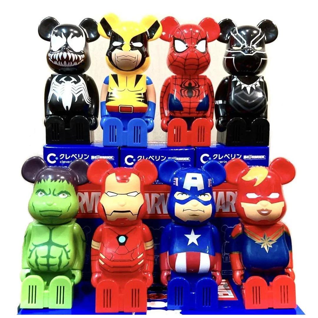 Cleverin × BE@RBRICK Ultimate Action Figure Marvel Design – Air Purifying Collectible (1 Random Figure) - Jaiman Toys