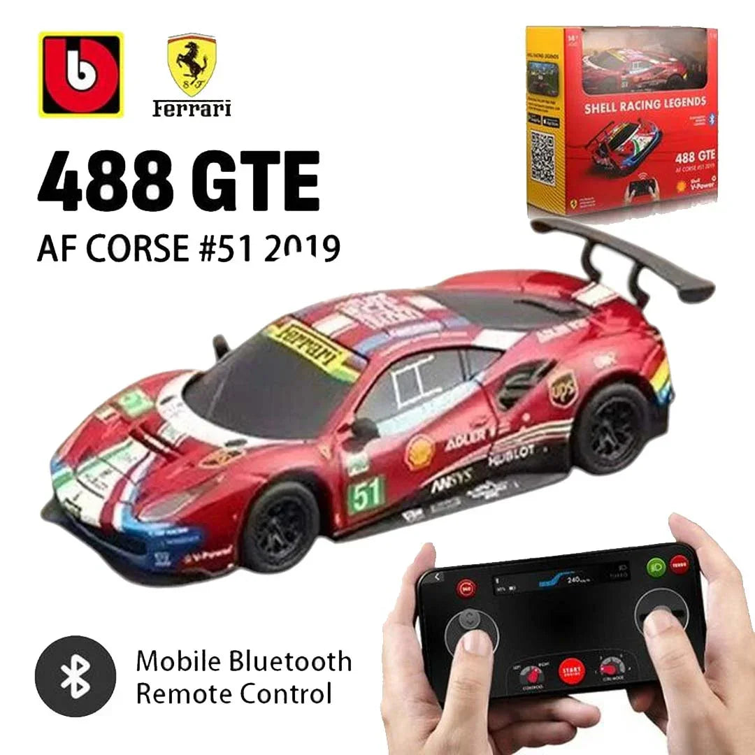 Shell Racing Legends Toy Bburago Shell Racing Legends – Ferrari 488 GTE by Bburago | 1:41 Bluet ...