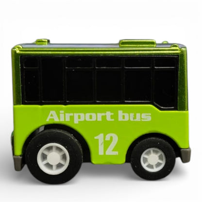 Joy Junction 1:64 Mini Racer Alloy Metal Airport Bus Toy with Pull-Back Function
