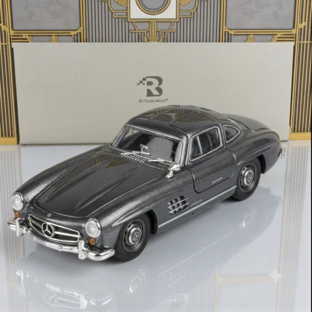 BSC 1:64 Scale Mercedes-Benz 300SL (1955) Metalic Grey Diecast Model Car