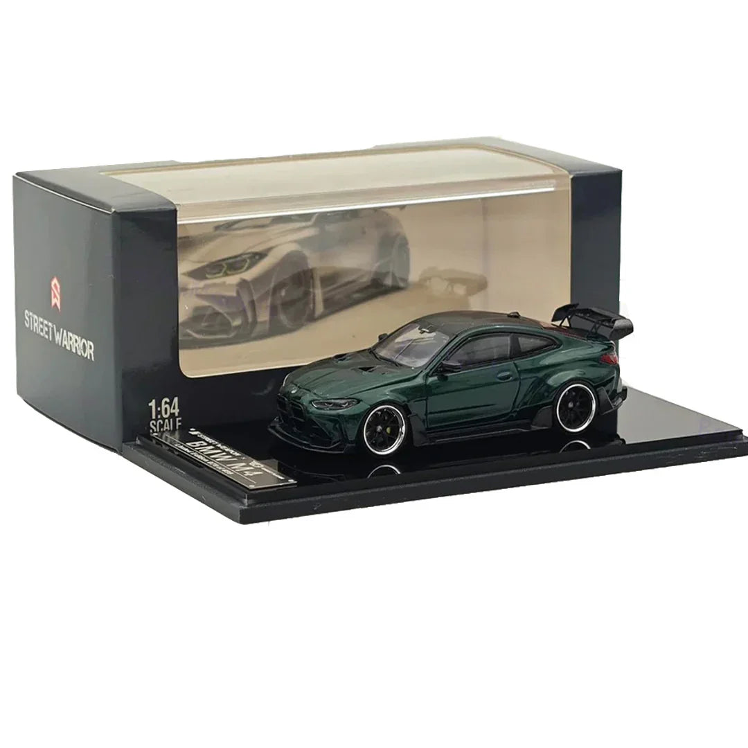 Street Warrior 1:64 BMW M4 Widebody – Dark Green Diecast Model Car - Jaiman Toys