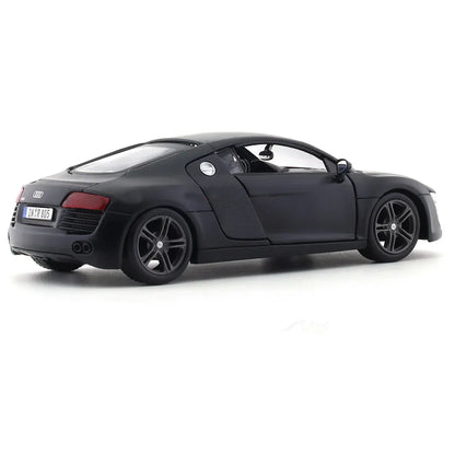 Maisto 1:24 Audi R8 Matte Black | Licensed Diecast Sports Car Model Collectible