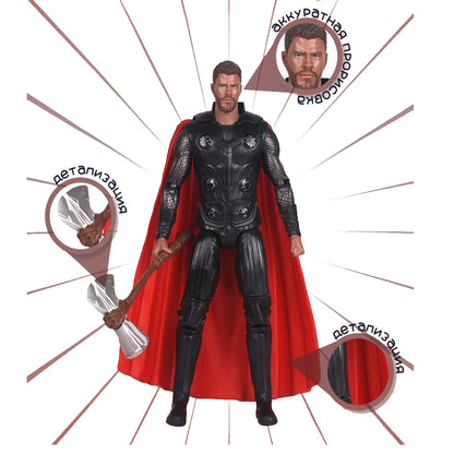 Marvel Avengers Endgame Action Figure Set – Iron Man, Captain America & Thor Collectible Figures