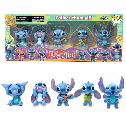 Disney Lilo & Stitch 5-Piece Mini Figure Gift Set 6cm | Collectible Stitch Character Figures for Kids 3+