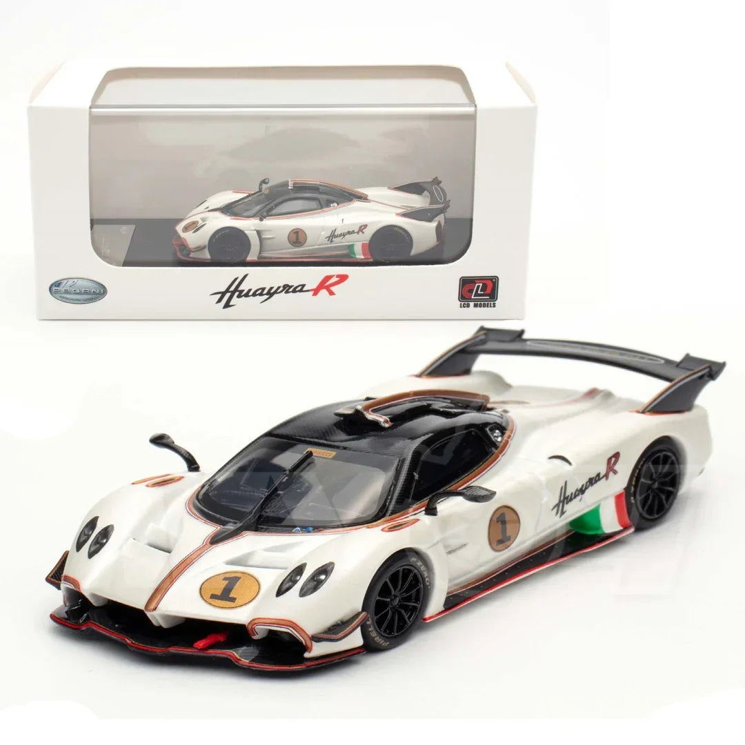 LCD Models 64028 Pagani Huayra R 1:64 Scale Diecast Model Car | Premium Carbon Detail Collectible