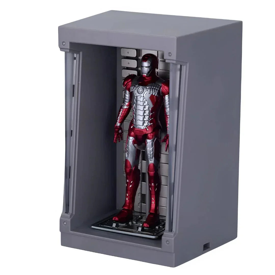 ZD Toys Iron Man Hall of Armor – Mark 05 (4-Inch Figure) Light-Up Display Chamber | Premium Collectible Suit with LED Armor Pod