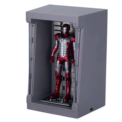 ZD Toys Iron Man Hall of Armor – Mark 05 (4-Inch Figure) Light-Up Display Chamber | Premium Collectible Suit with LED Armor Pod