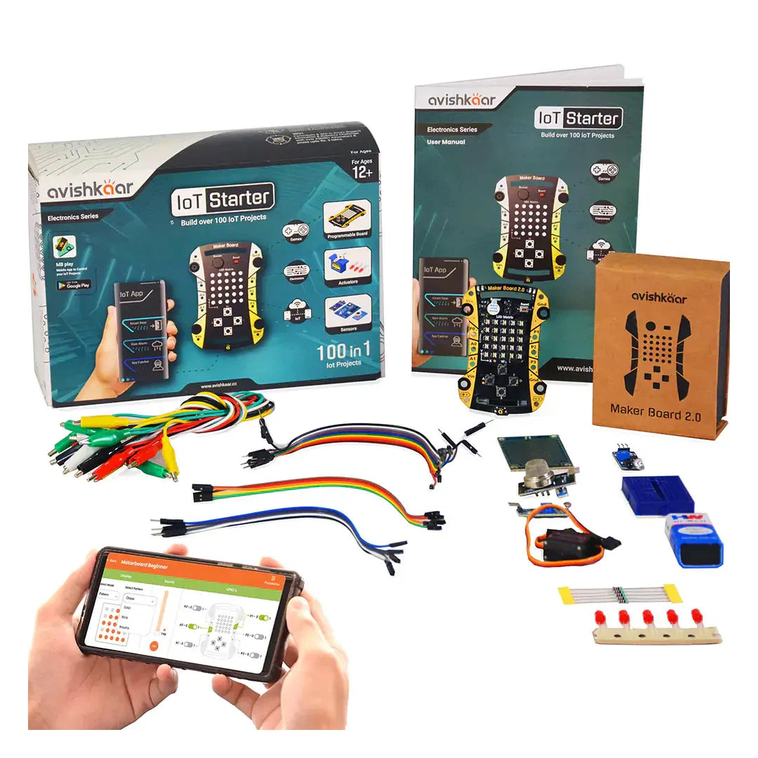 Avishkaar IoT Starter Kit | 100-Project IoT & Electronics Kit for Kids 12+