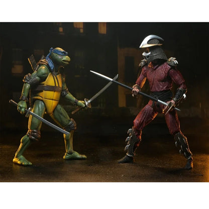 NECA Teenage Mutant Ninja Turtles Leonardo & Shredder 2-Pack – Action Figures with Accessories - Jaiman Toys