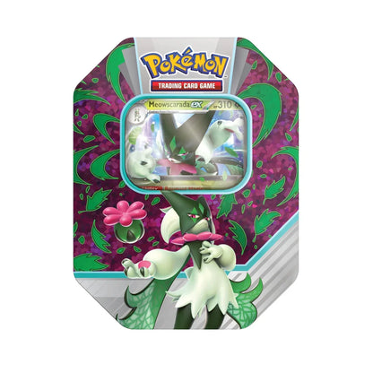 Original Pokémon TCG Paldea Partners Tin – Meowscarada EX | Premium Pokémon Card Collectible Tin for Kids & Fans