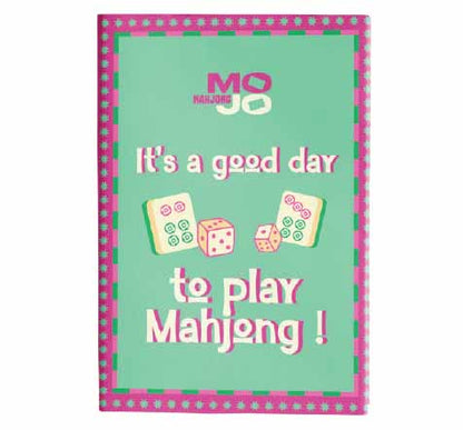 MOJO Striped Serenity Collector’s Edition Mahjong Set – 160 Premium 36mm Tiles with Wooden Racks, Floral Playing Mat, Mahjong Cards & Accessories