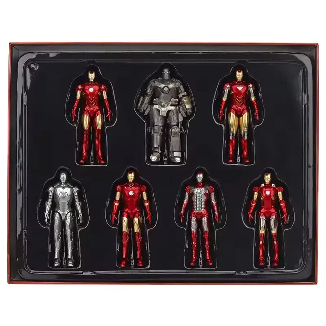 Marvel Studios The Infinity Saga Iron Man 4-Inch Action Figure Collection | Set of 7 Mini Figures by ZD Toys