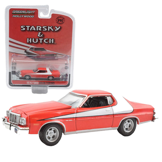 GreenLight Hollywood 1:64 1976 Ford Gran Torino Starsky & Hutch Die-Cast Model Car