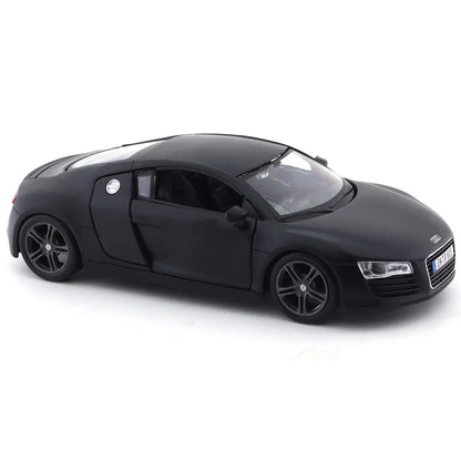 Maisto 1:24 Audi R8 Matte Black | Licensed Diecast Sports Car Model Collectible