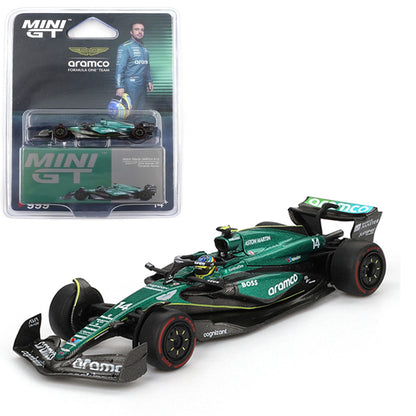 Mini GT 1:64 Aston Martin AMR24 #14 Fernando Alonso F1 2024 + BMW Z8 Alpina Diecast Combo