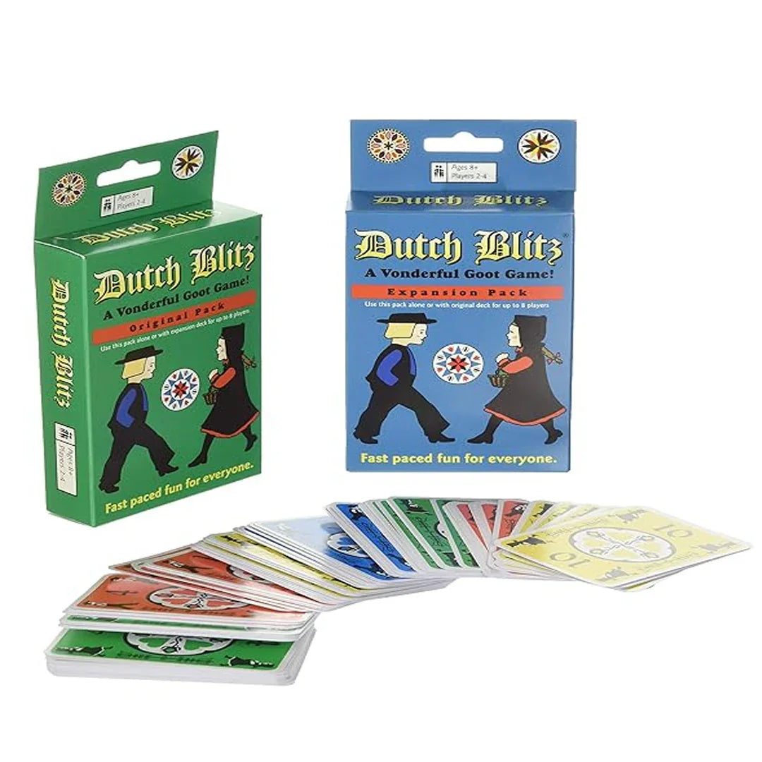 Dutch Blitz Original & Expansion Pack Set – Fast-Paced Family Card Game Bundle - Jaiman Toys