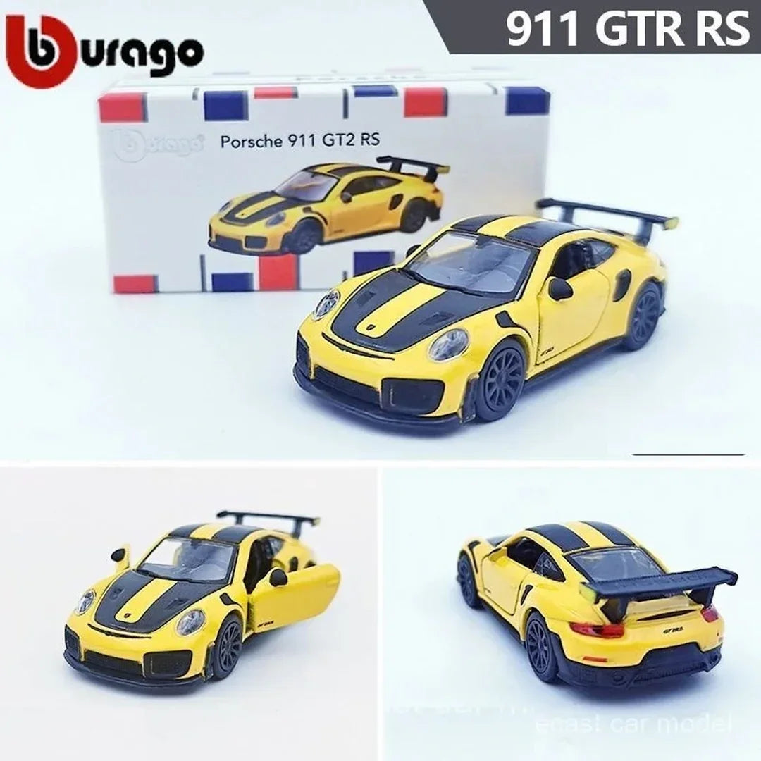 Bburago Porsche 911 GT2 RS 1:64 Die-Cast Car with Opening Doors