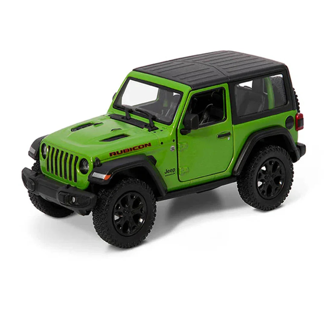 KiNSMART KT5412WB 2018 Jeep Wrangler Rubicon – 1:34 Scale Die-Cast Model Toy Car - Green - Jaiman Toys