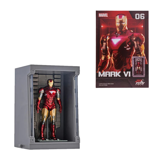 ZD Toys Iron Man Hall of Armor Mark VI (MK06) 4-Inch Action Figure | Marvel Studios The Infinity Saga