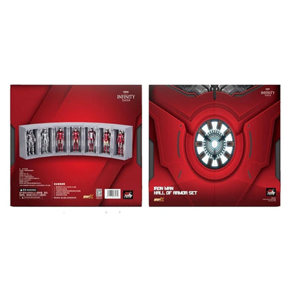 ZD Toys Marvel Infinity Saga Iron Man 4-Inch Figure with Hall of Armor Display Set