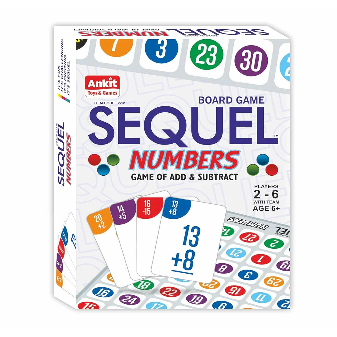 Ankit Toys Sequel Board Game – Strategy & Number Game for Kids & Families