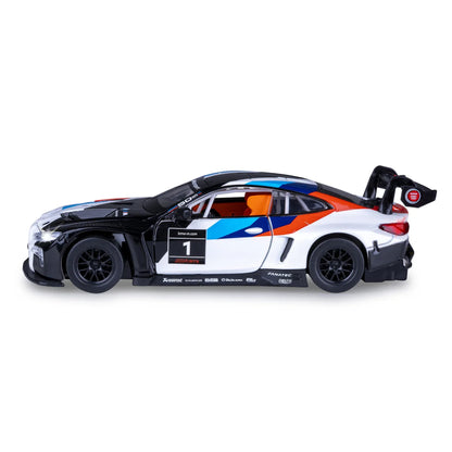 MSZ 1:32 BMW M4 GT3 Die-Cast Model Car-White with Pullback -68715A