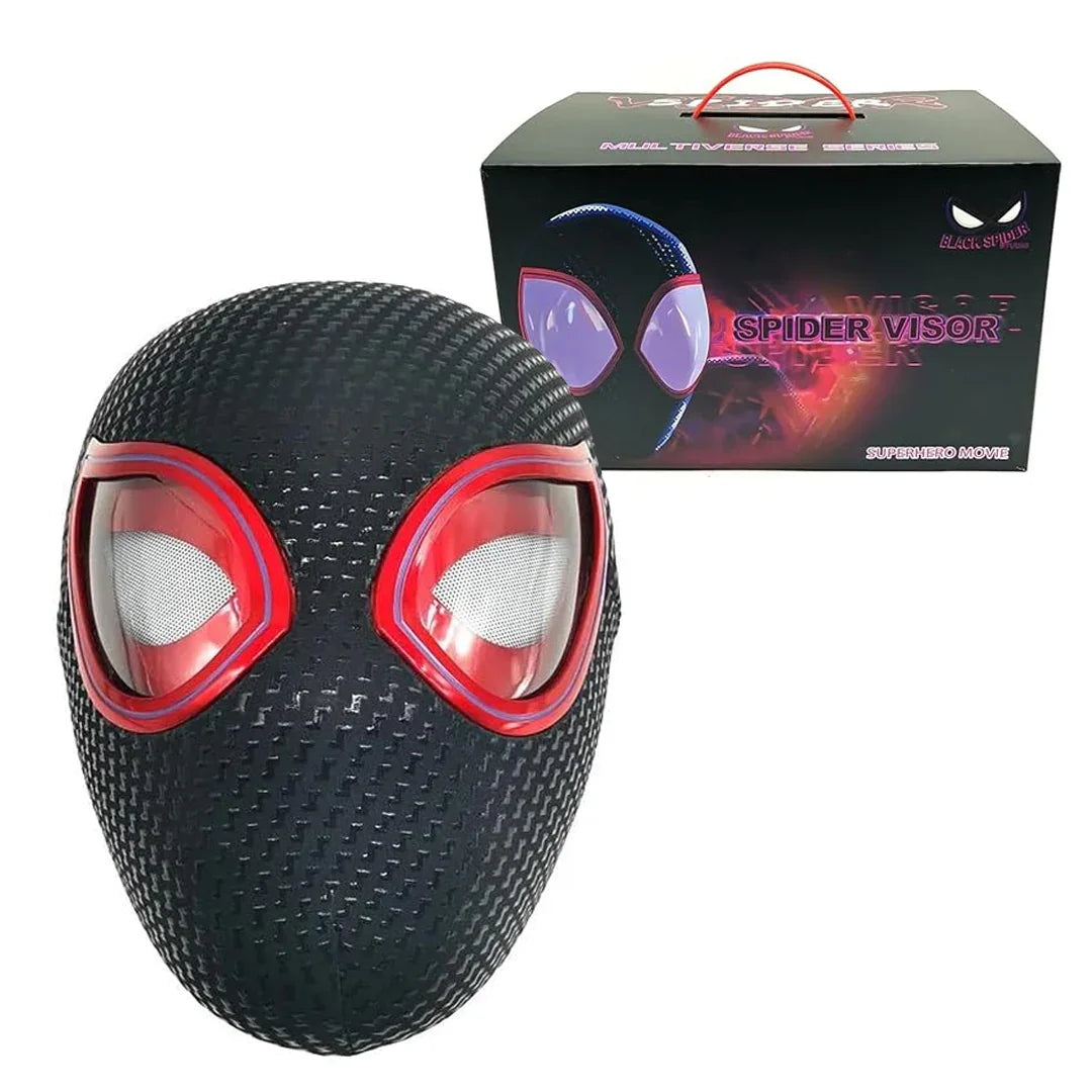 Miles Morales Spider-Man Mask – Electric Blinking Eyes & Movable Cosplay Prop - Jaiman Toys
