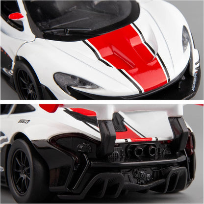 MSZ McLaren P1 Die-Cast Model Car 1:32 Scale with Pullback, Light & Sound