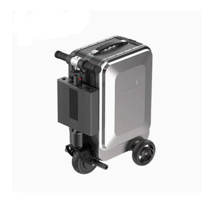 Smart Electric 20 Inch Ride-On Luggage with Removable Battery & Front Drive Wheel - Silver