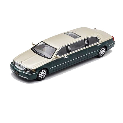 GCD 1:64 Green Silver Stretch Limousine – Continental Model | Premium Diecast Metal Car