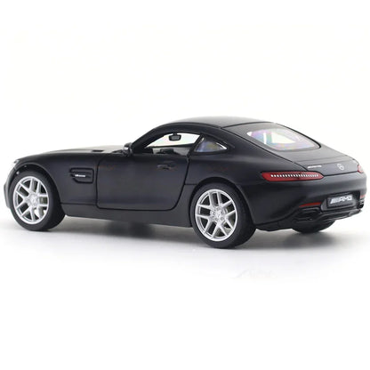 Maisto 1:24 Mercedes-Benz AMG GT Matte Black – Licensed Diecast Model Car with Acrylic Display Case