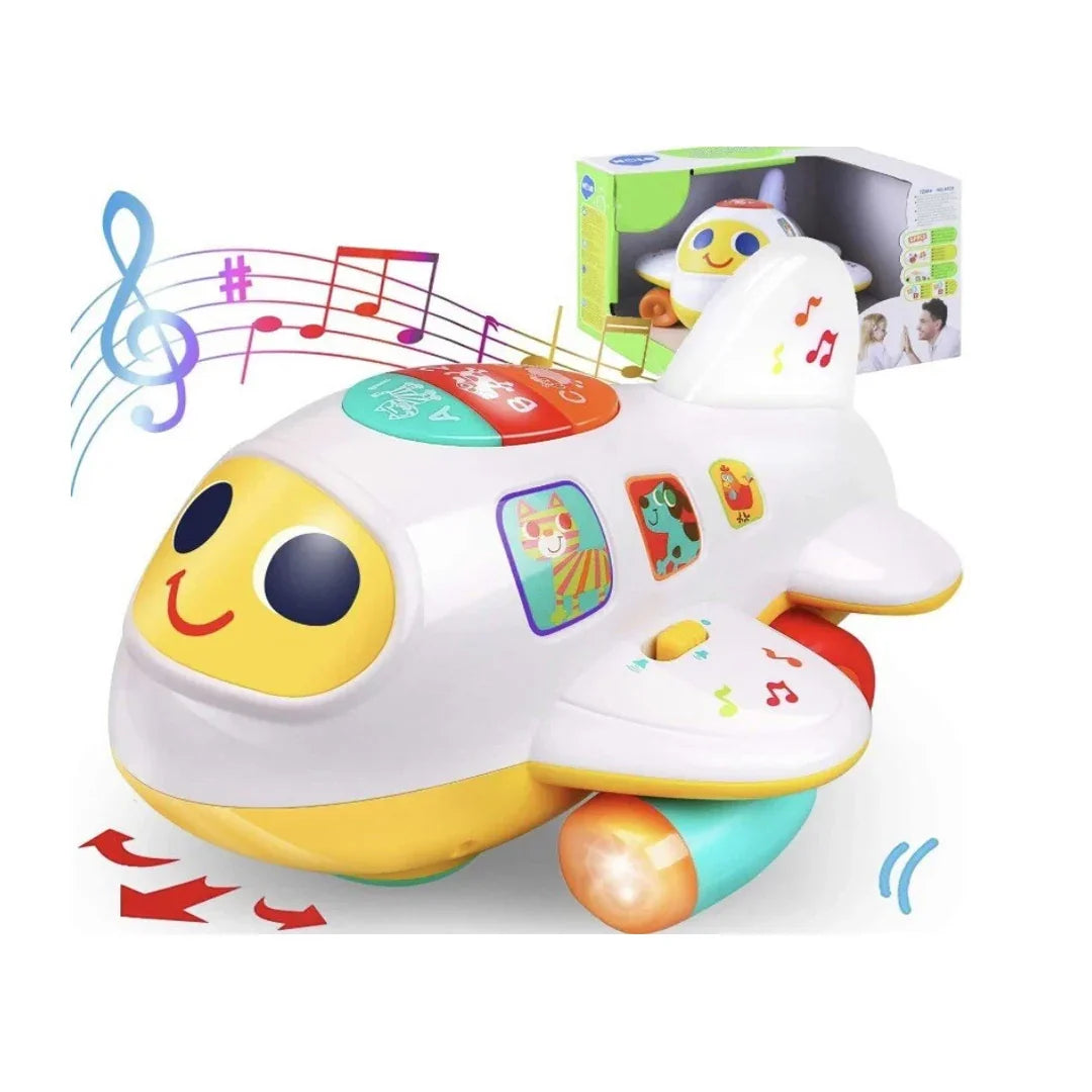 Hola! Bump 'n Go Learning Airplane – Counting & ABCs Toy for Toddlers 12+ Months - Jaiman Toys