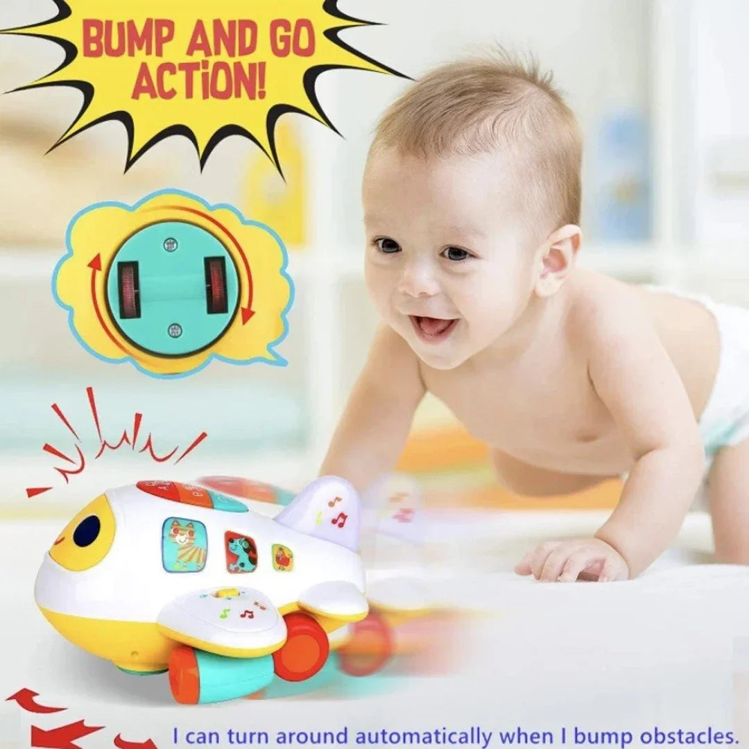 Hola! Bump 'n Go Learning Airplane – Counting & ABCs Toy for Toddlers 12+ Months - Jaiman Toys